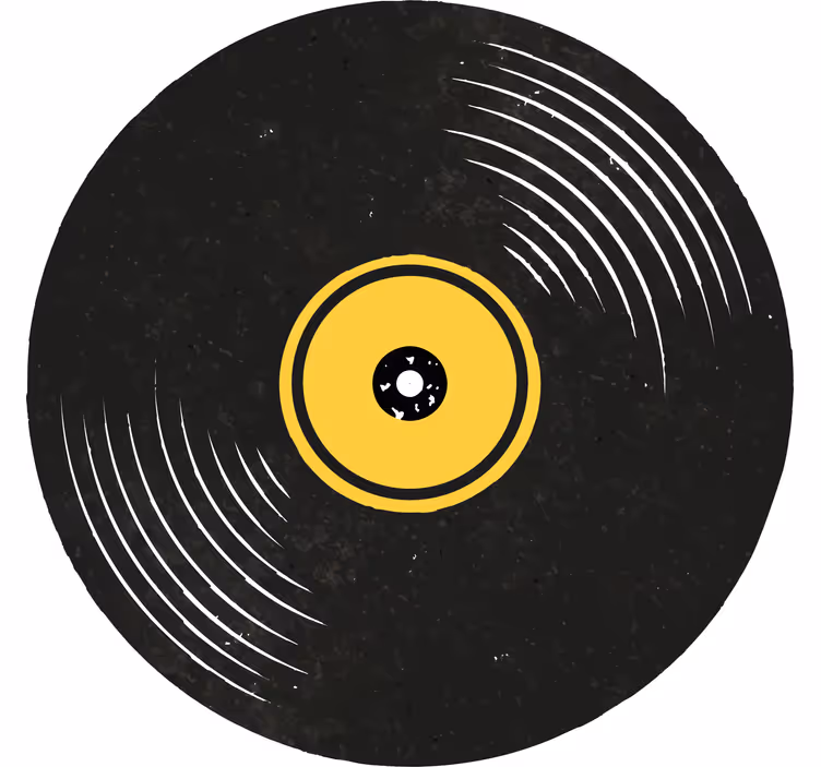 ビニール レコード ヴィンテージ コースター - TENSTICKERS