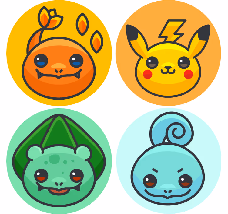 コースター フリーク 可愛いキャラクターたち - TENSTICKERS