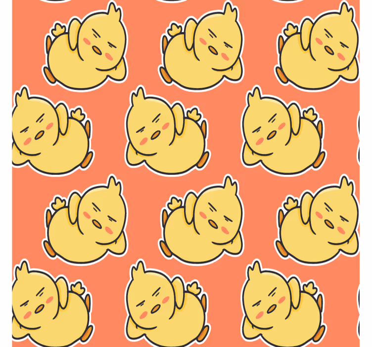 コースター フリーク 魅力的な黄色いひよこ柄 - TENSTICKERS