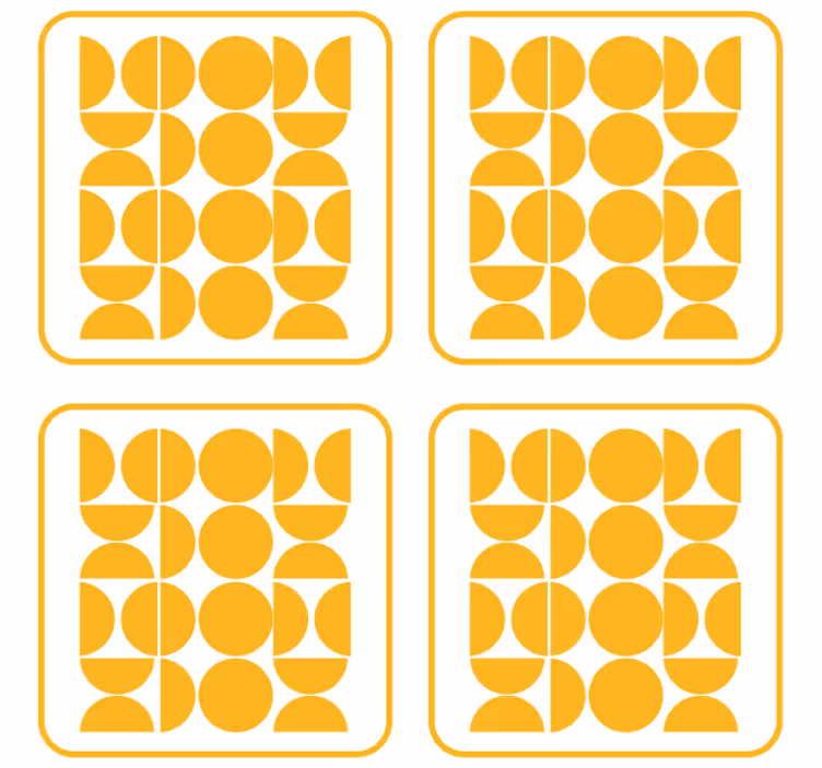 コースターテクスチャ効果幾何学的形状モチーフ - TENSTICKERS