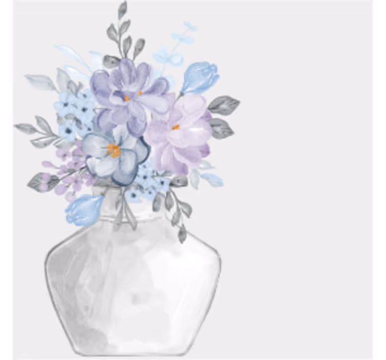 現代のコースター 花瓶のフラワーアレンジメント - TENSTICKERS