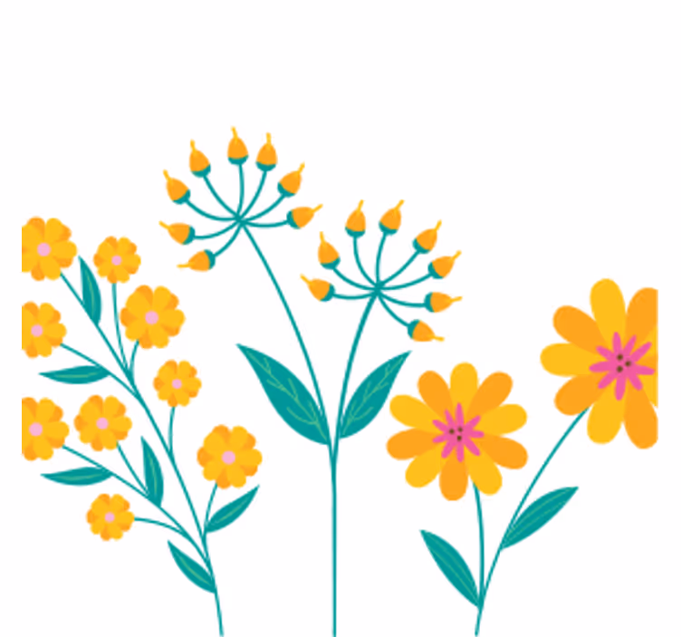 ビールマット鮮やかな花のアレンジメント - TENSTICKERS