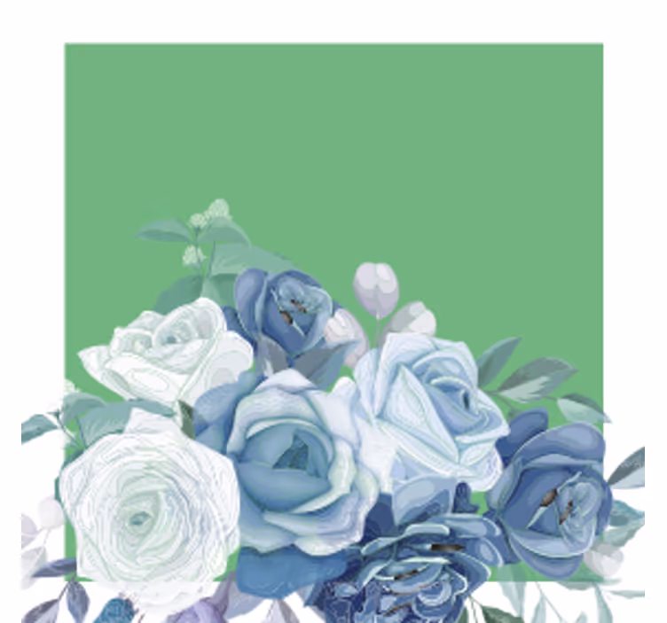 コースター 結婚式 エレガントなフラワーアレンジメント - TENSTICKERS