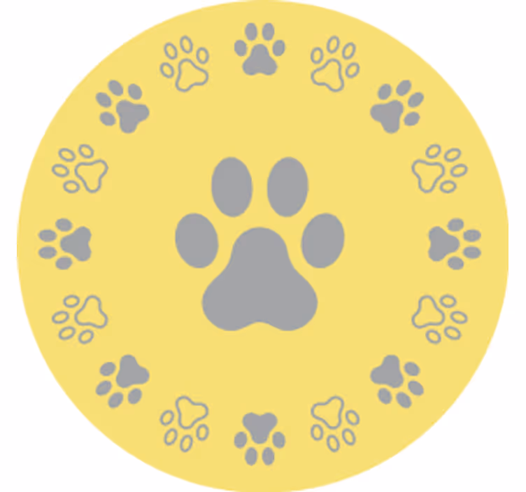 現代のコースター足跡模様 - TENSTICKERS