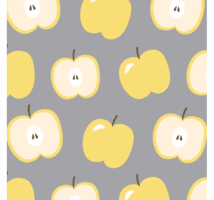 コースター フリーク イエローアップルパターン - TENSTICKERS