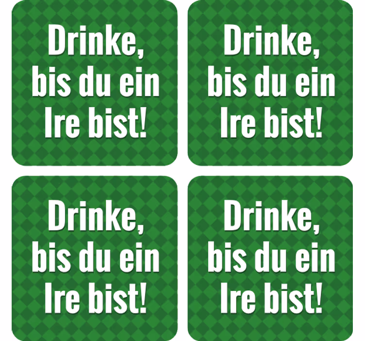 ビールマット グリーンプラッドの名言 - TENSTICKERS