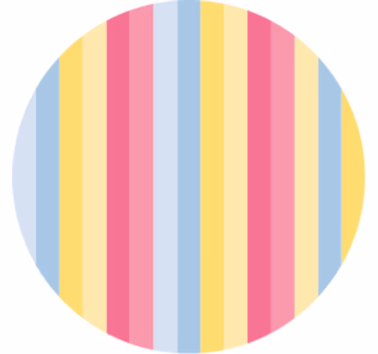 コースターテクスチャ効果 カラフルストライプ柄 - TENSTICKERS