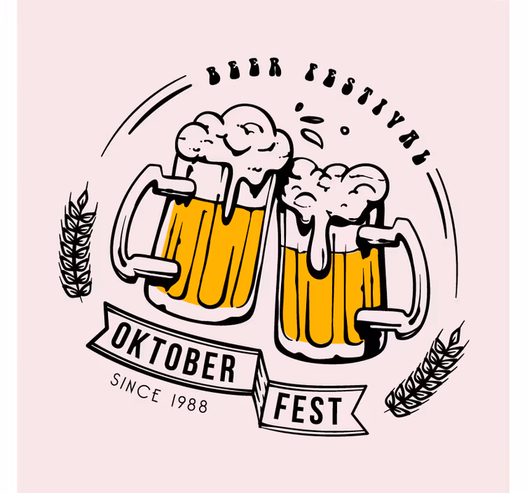 ビールマットオクトーバーフェストの乾杯 - TENSTICKERS