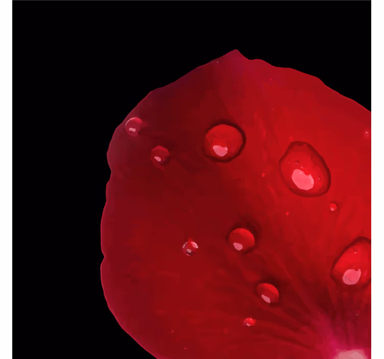 コースターテクスチャ効果露の滴るバラの花びら - TENSTICKERS