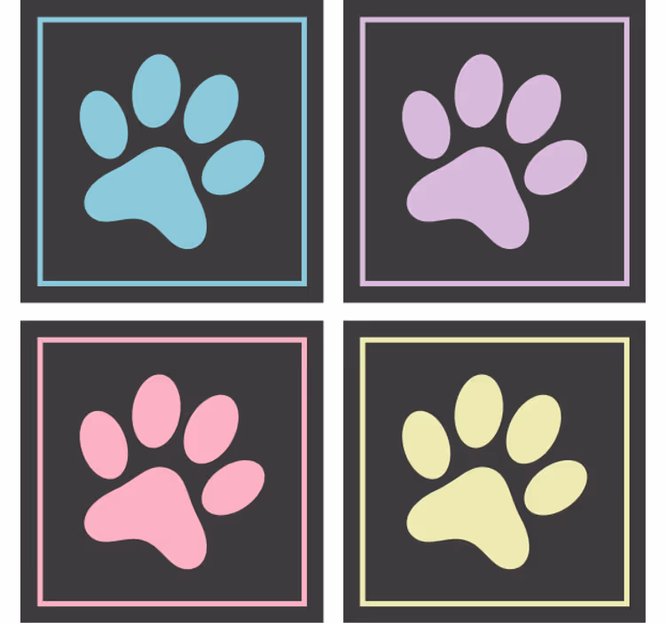 現代のコースター足跡の形状 - TENSTICKERS