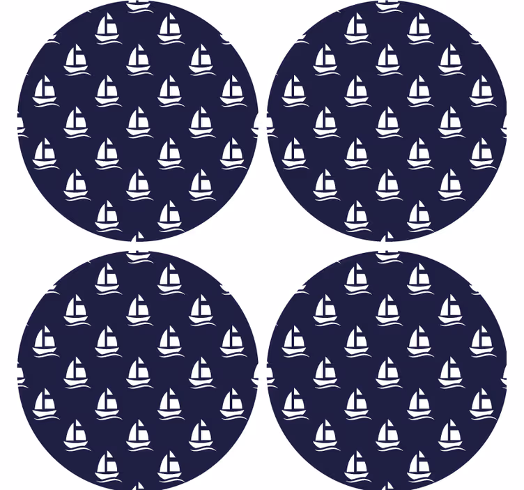 ビールマット 船の帆模様 - TENSTICKERS