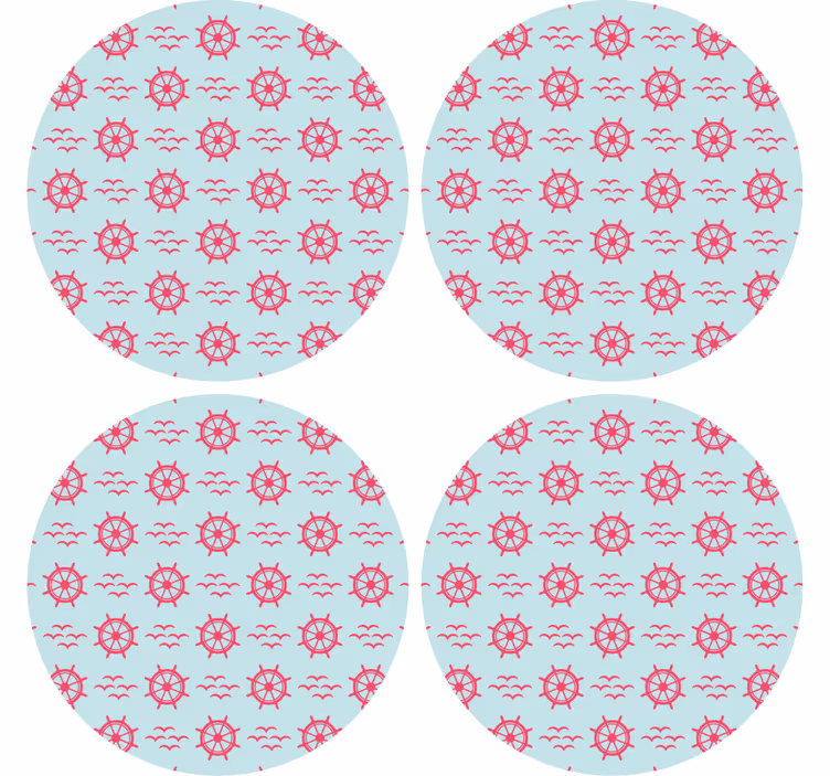コースター フリーク 船の輪模様 - TENSTICKERS