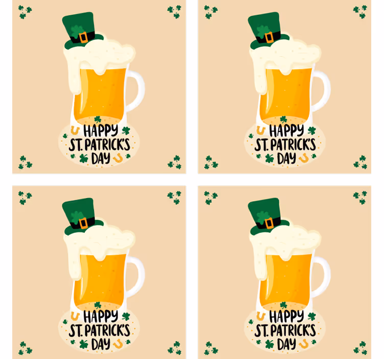 ビールマットお祭りビールマグ - TENSTICKERS