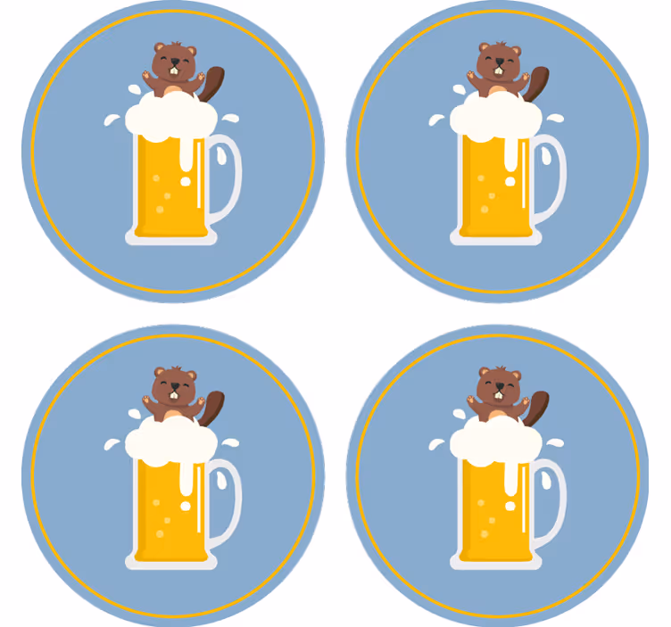 ビールマット チアフルビーバーマグ - TENSTICKERS