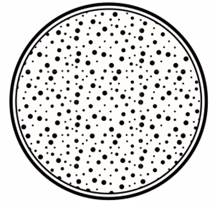 コースターテクスチャ効果ブラックドットパターン - TENSTICKERS