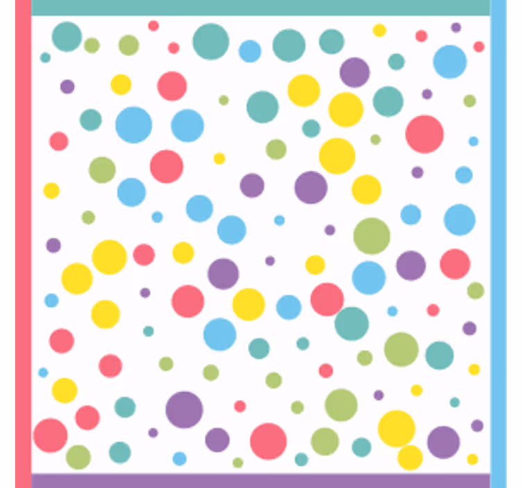 現代のコースター カラフルな水玉模様 - TENSTICKERS