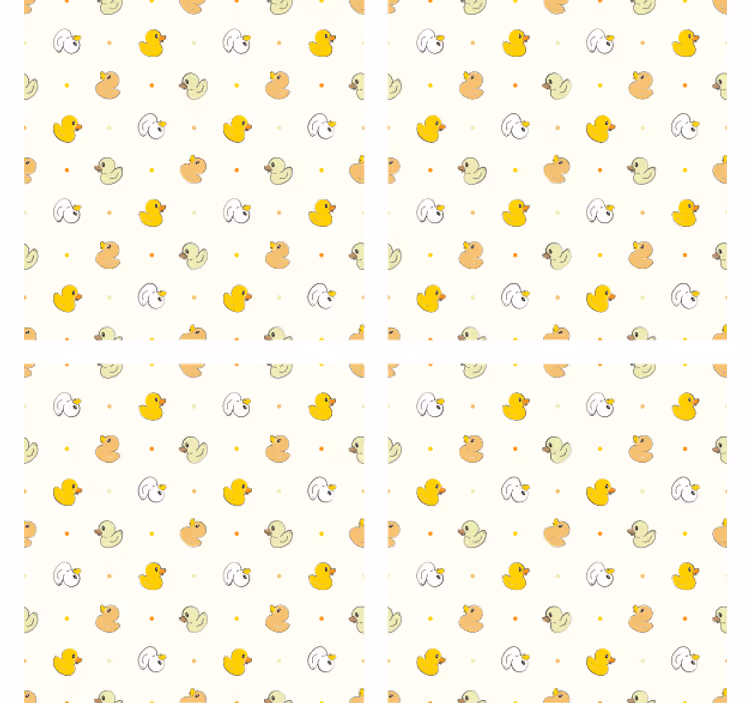 現代のコースター魅力的なゴムアヒル柄 - TENSTICKERS