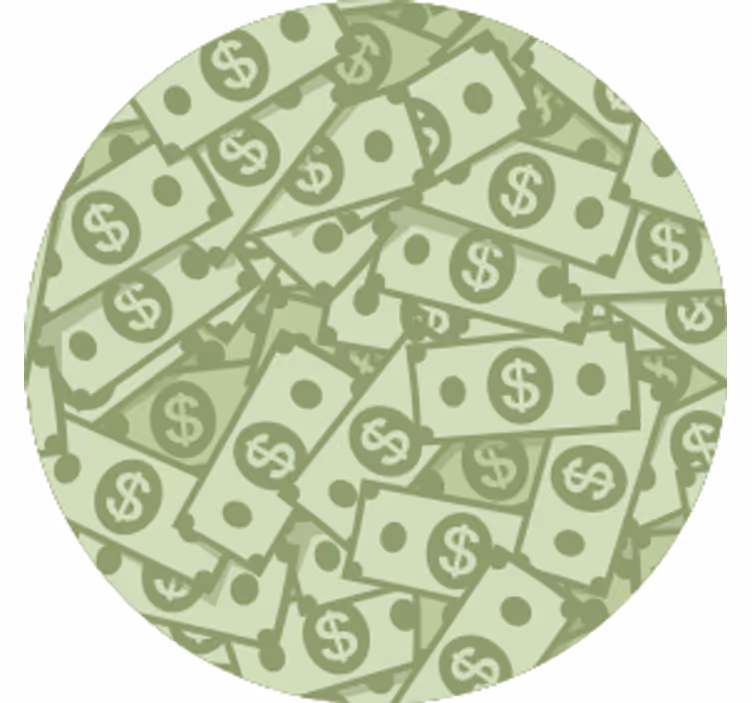 現代のコースター現金パターングラフィック - TENSTICKERS