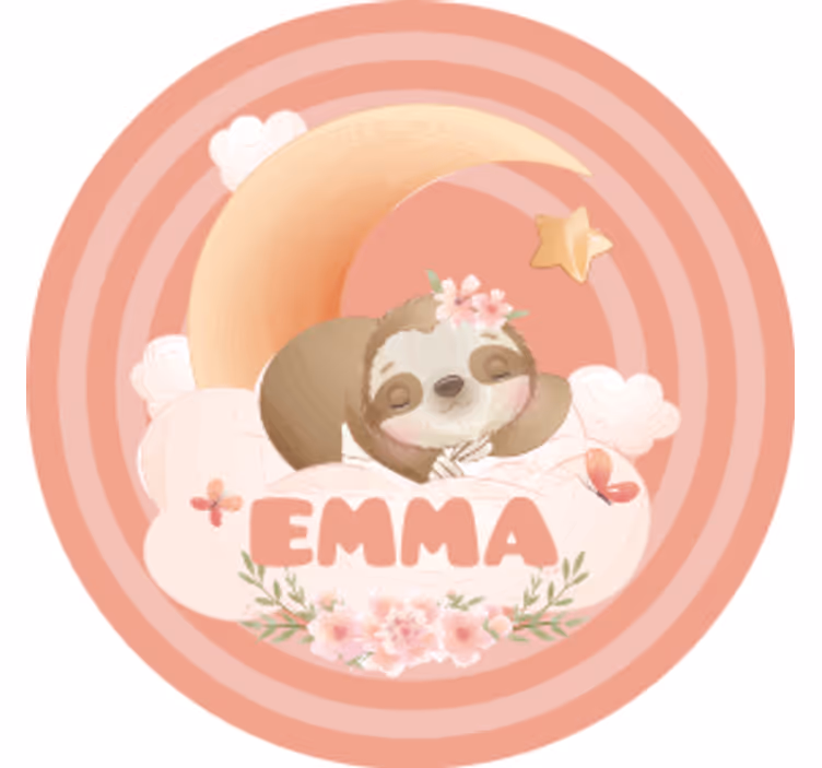 コースターカスタマイズスロースムーンフローラル - TENSTICKERS