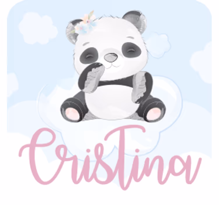 コースターカスタマイズ楽しいパンダキャラクター - TENSTICKERS