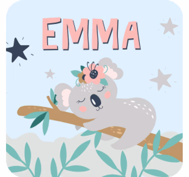 コースターカスタマイズかわいいコアラのイラスト - TENSTICKERS