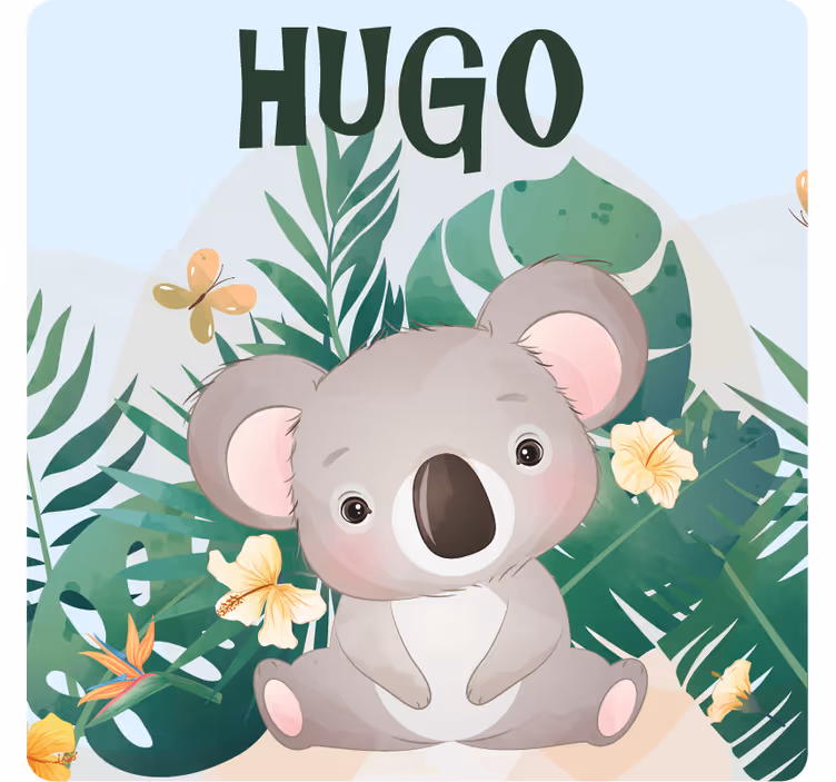 コースターという名前の男の子のためのかわいいコアラ - TENSTICKERS