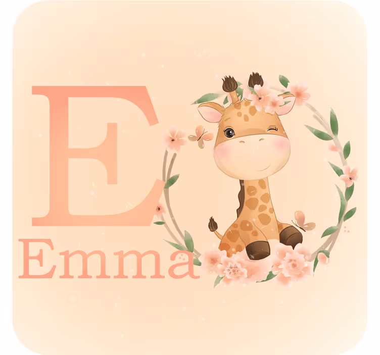 コースターカスタマイズかわいいキリンキャラクター - TENSTICKERS