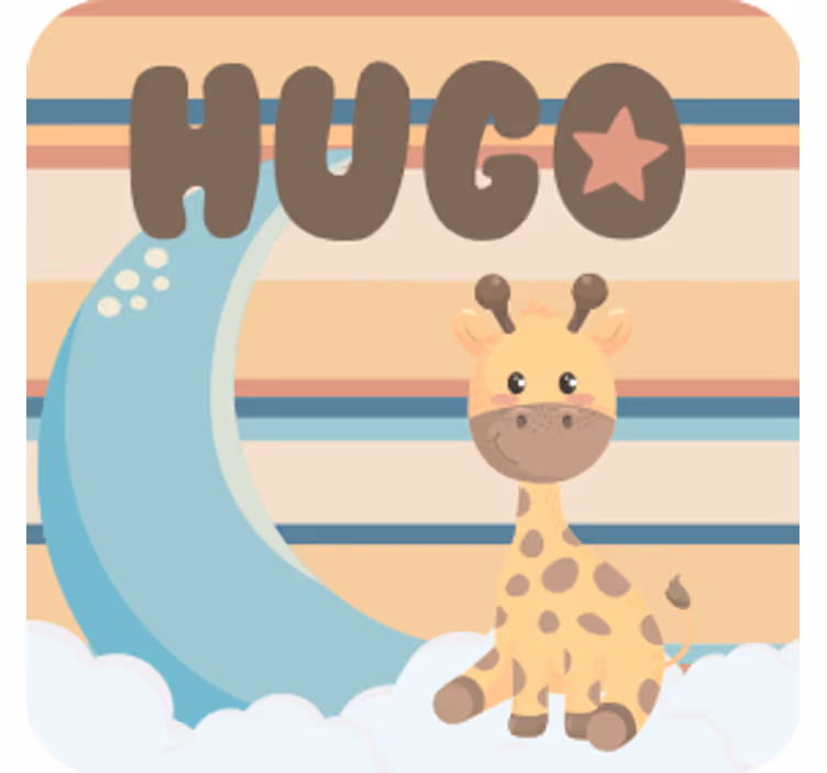 コースターカスタマイズ かわいいキリンキャラクター - TENSTICKERS