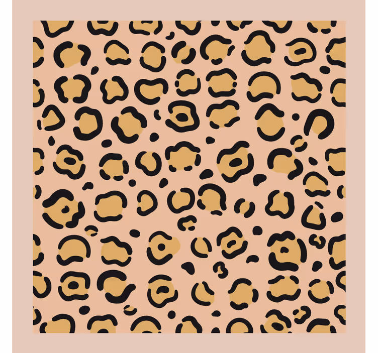 コースターテクスチャ効果ヒョウ柄モチーフ - TENSTICKERS