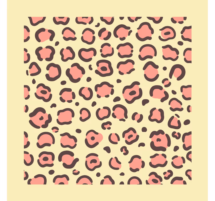 現代のコースターヒョウ柄モチーフ - TENSTICKERS