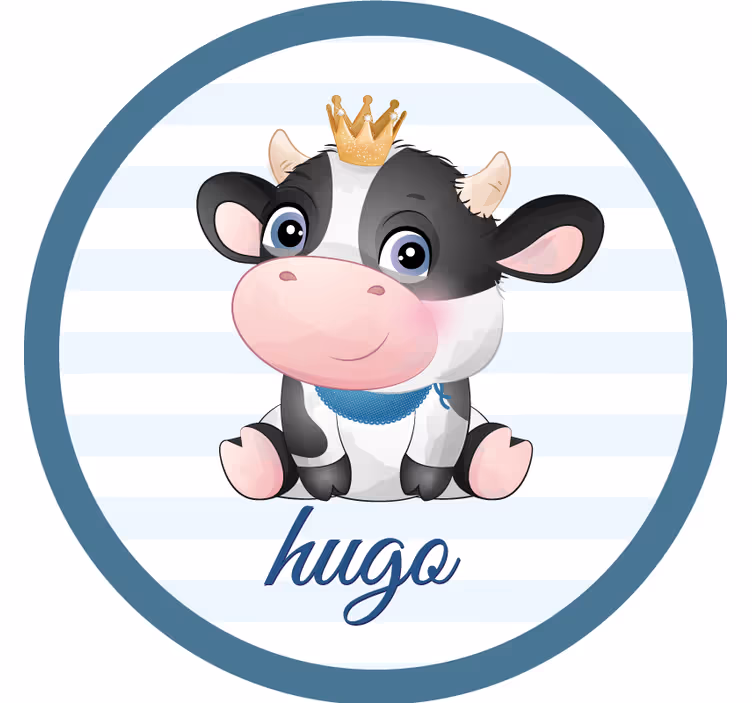 コースターカスタマイズかわいい牛のイラスト - TENSTICKERS