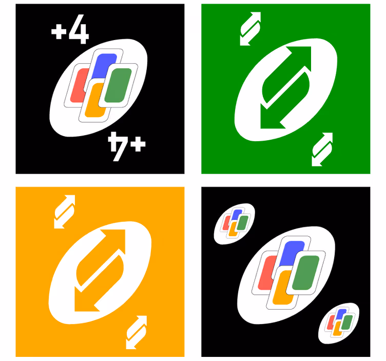 Unoカラーカードはオタクコースターをデザインします - TENSTICKERS
