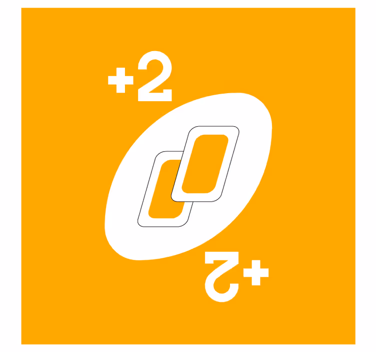コースター フリーク 数字のある2つの連結した形状 - TENSTICKERS
