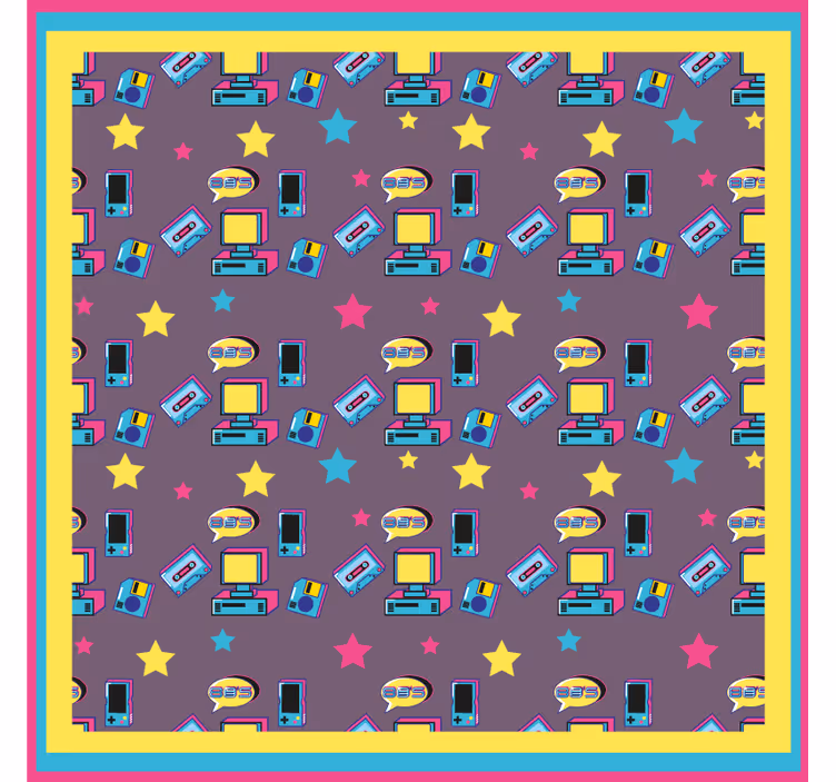 コースター フリーク レトロテックパターン - TENSTICKERS