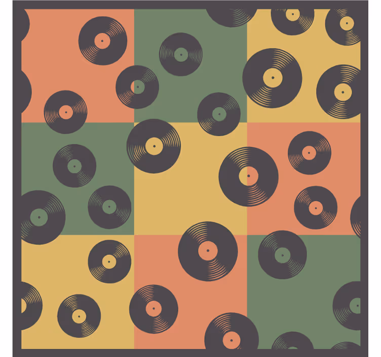 コースター フリーク ビニールレコードパターン - TENSTICKERS