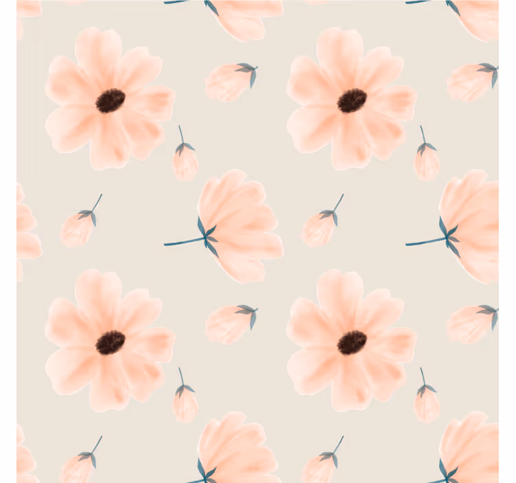 コースターテクスチャ効果柔らかな花びらの花柄 - TENSTICKERS