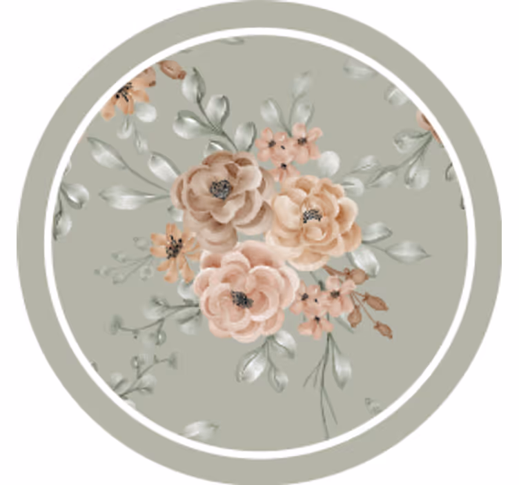 現代のコースター 花の優雅なモチーフ - TENSTICKERS