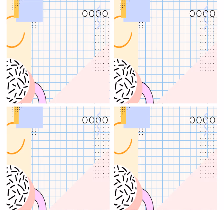 現代のコースター幾何学模様のマット - TENSTICKERS
