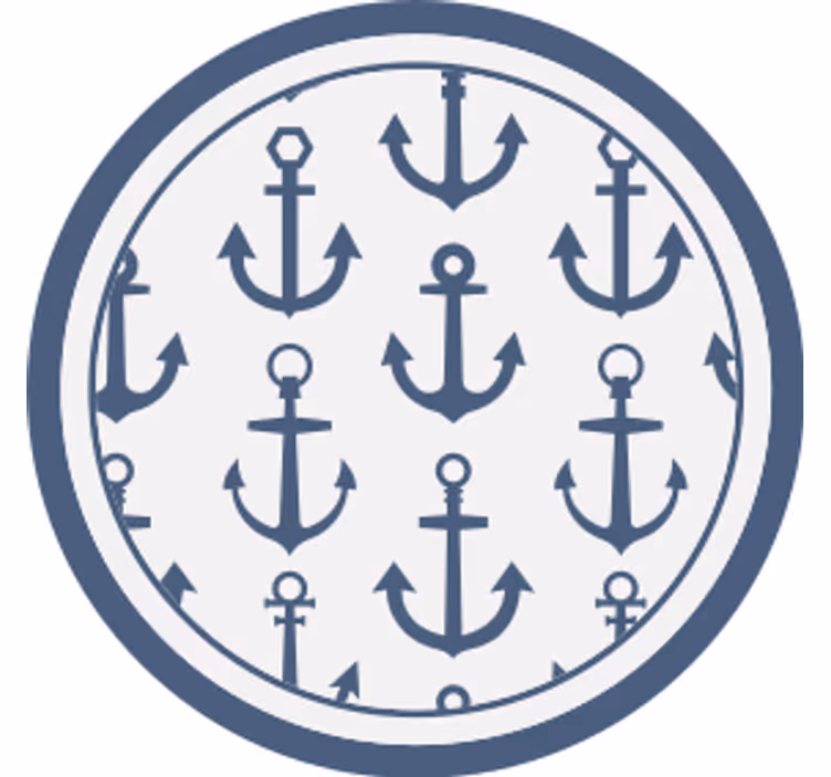 コースターテクスチャ効果海のアンカーモチーフ - TENSTICKERS