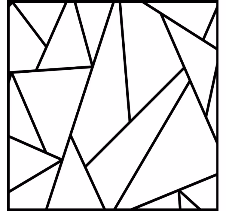コースターテクスチャ効果幾何学的黒線 - TENSTICKERS