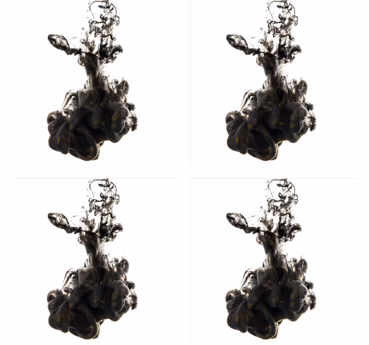 コースターテクスチャ効果流れる黒インクの渦 - TENSTICKERS