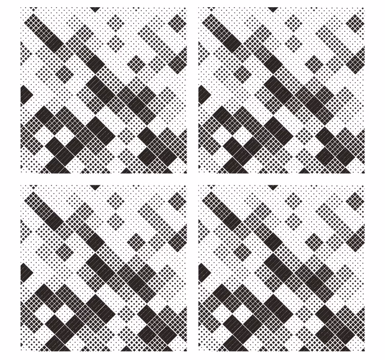 コースターテクスチャ効果幾何学的ドットパターン - TENSTICKERS