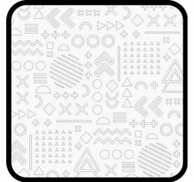 コースターテクスチャ効果抽象幾何学模様 - TENSTICKERS