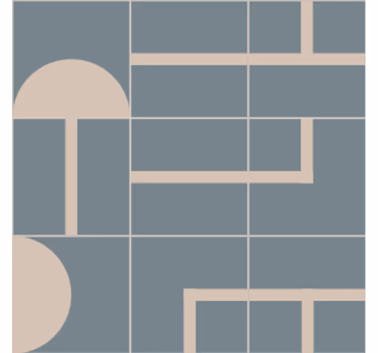 現代のコースター曲線形状の幾何学模様 - TENSTICKERS