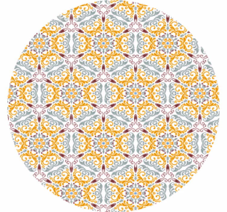 コースターテクスチャ効果複雑な花の構成 - TENSTICKERS