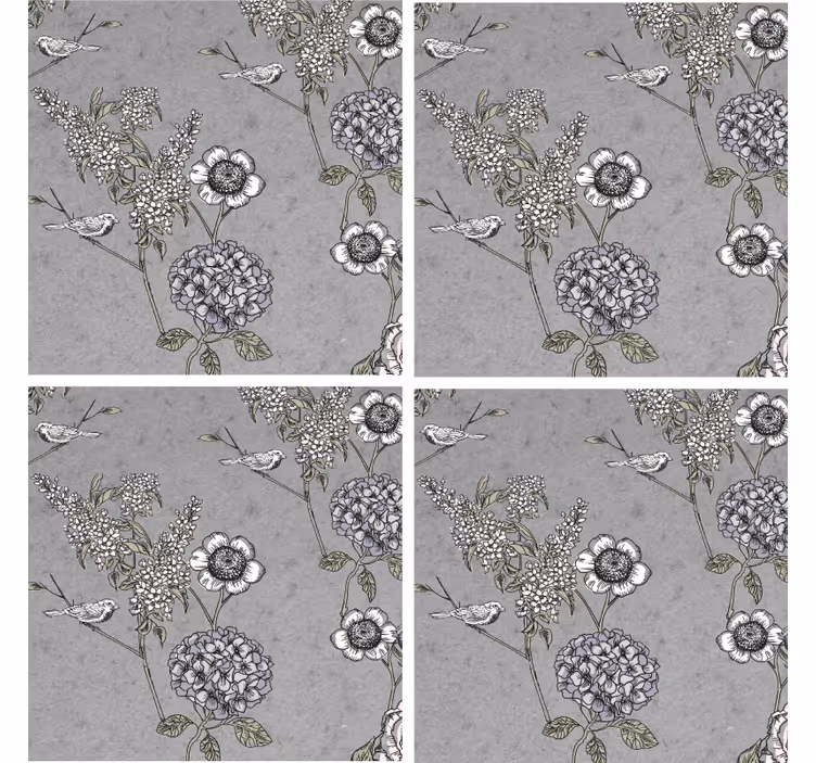 コースターテクスチャ効果花柄テクスチャ背景 - TENSTICKERS