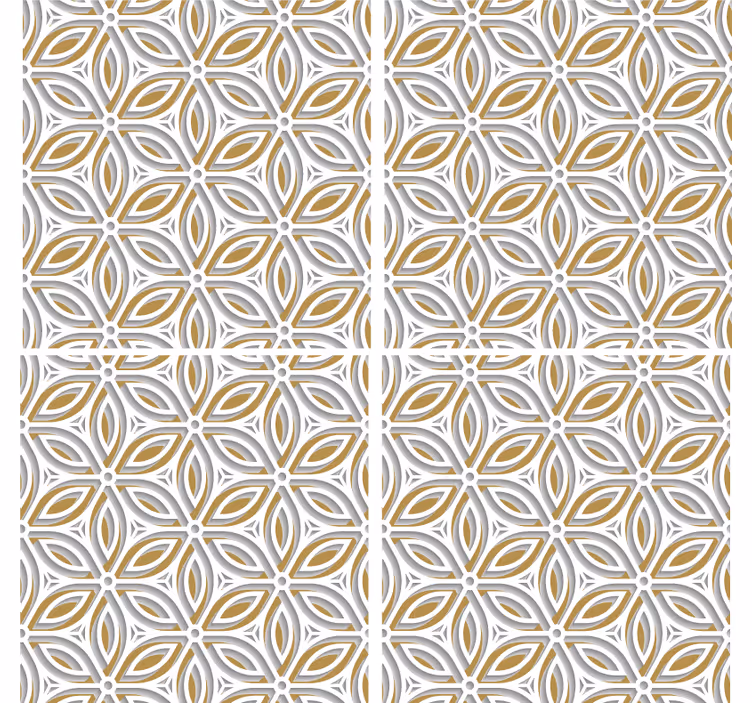 コースターテクスチャ効果精緻な花の要素 - TENSTICKERS