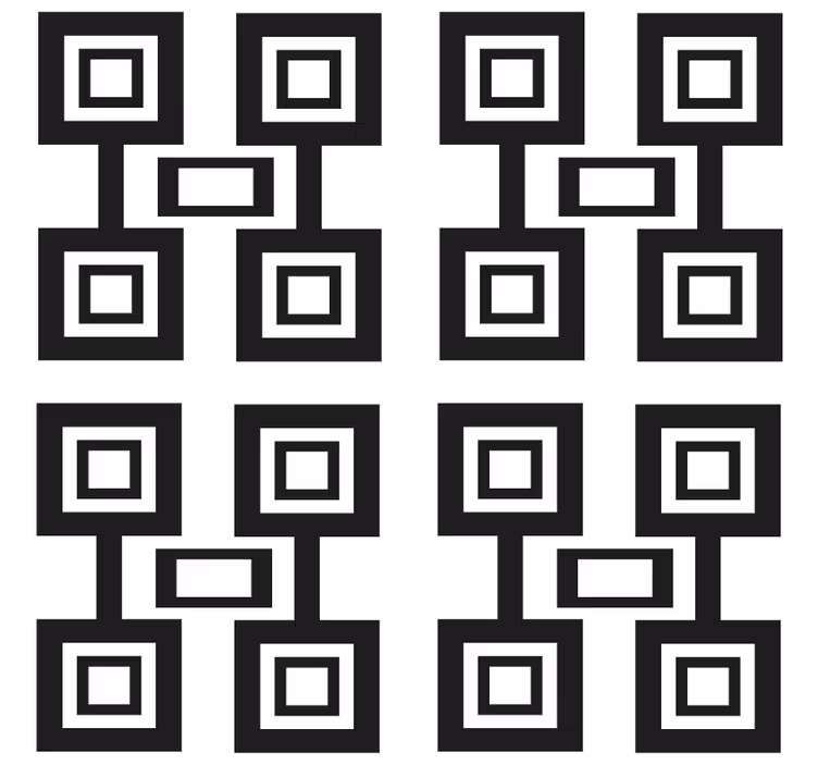 コースターテクスチャ効果黒い四角模様 - TENSTICKERS