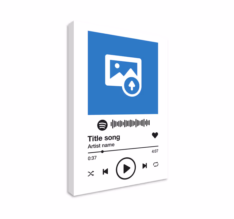 Spotify音楽白い背景のキャンバスアート - TENSTICKERS