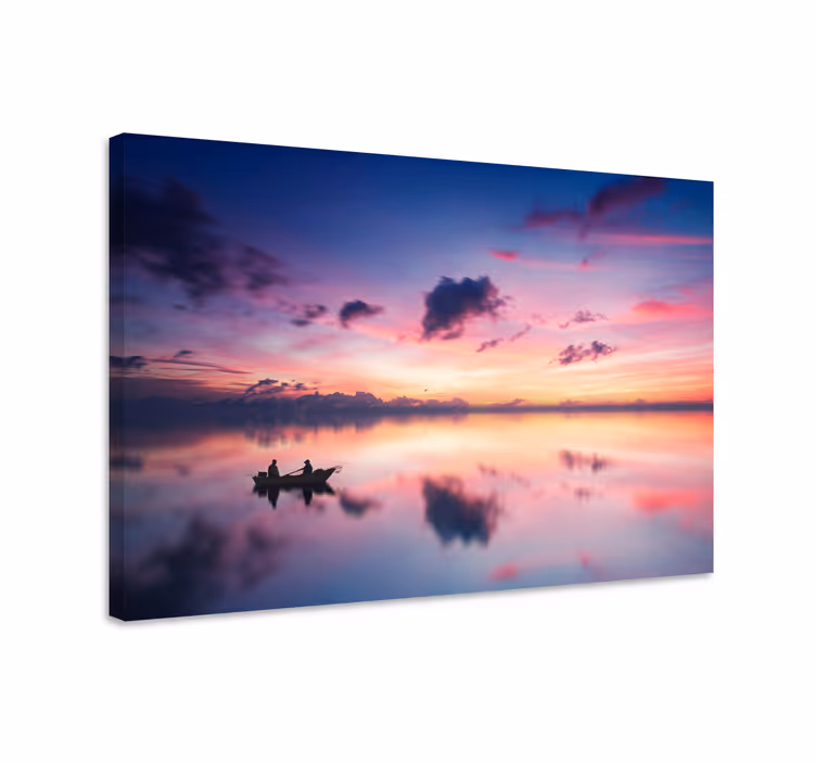 キャンバス 風景 穏やかな夕日の反映 - TENSTICKERS